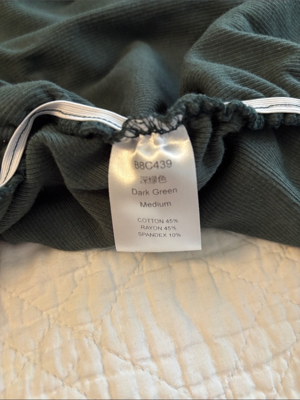 One-Shoulder Ruched Mini Dress in Dark Green - Picture 2 of 3
